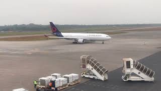 Airport Spotting Freetown Lungi Airport  Brussels Airlines A330200 amp A330300 [upl. by Aynatahs]