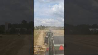 3 John Deere tractors with Vermeer rake and baler combos in same field in Texas farming texas [upl. by Trinity]