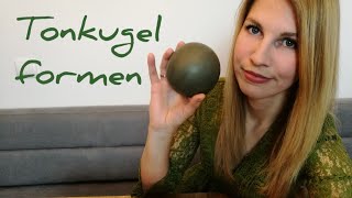 Töpfern für Anfänger Kugel aus Ton formen mit einer Styroporkugel  DIY ganz einfach [upl. by Gabrielson]