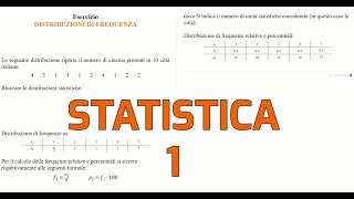 STATISTICA Esercizi  1 Distribuzioni di frequenza [upl. by Blinnie]