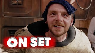 Star Wars The Force Awakens Simon Pegg Cameo Behind the Scenes  ScreenSlam [upl. by Schapira]