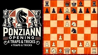 PONZIANI OPENING TRICKS amp TRAPS  4 BEST CHESS TRAPS  BEST CHESS OPENINGS [upl. by Malkah291]