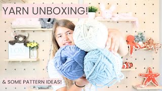 BERNAT YARN UNBOXING amp NEW PATTERN IDEAS [upl. by Arihday]