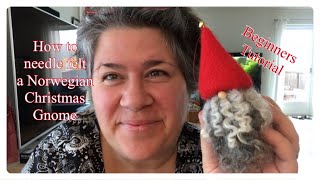 How to needle felt a Norwegian Christmas Gnome  beginners tutorial [upl. by Esela]