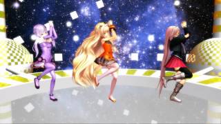 MMD VOCALOID 3 Yuzuki YukariSeeU and IA GALAXIAS [upl. by Anidem]