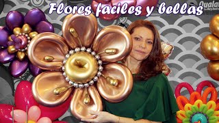 Flor facil en globos Flores en distorsion y deformacion del globo Balloon Flower Balloon Bouquet [upl. by Schroeder178]