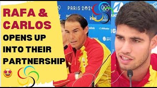 Rafael Nadal and Alcaraz Shed Light on their Relationship at Paris Olympics 🤩 [upl. by Yrehcaz109]