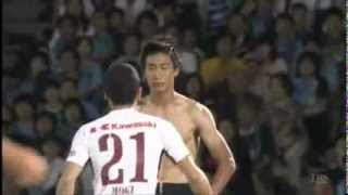 Ken Tokura celebrates like Mario Balotelli in the Japan League [upl. by Timoteo287]