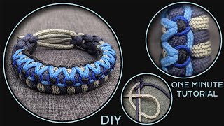 How to Make Paracord Bracelet Tying Half Hitch amp Cobra Knots [upl. by Ellenij]