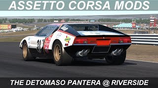 Assetto Corsa Mods  Best Car amp Track Combinations  The Detomaso Pantera  Riverside [upl. by Assereht]