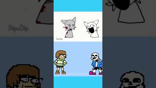 wenda and chara lamo flipaclip animation cat memes sans undertale sprunki shorts [upl. by Ariahs]