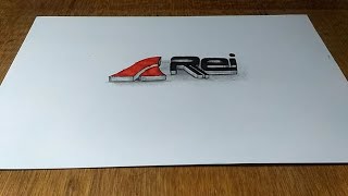 cara gambar logo Rei 3D [upl. by Tsepmet]