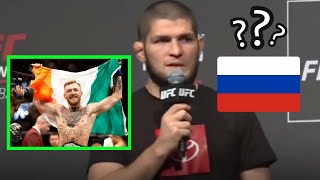 Khabib nurmagomedov explains why he doesnt wear Russian flag [upl. by Ciri259]