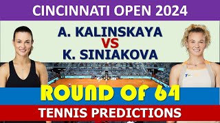 Anna Kalinskaya vs Kateřina Siniaková  Cincinnati 2024 [upl. by Gotcher844]