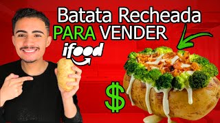 Como Fazer Batata Recheada de Brocólis  Batata Recheada vegetariana para vender [upl. by Novyad311]