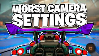 Freestyling with the WORST camera settings in Rocket League [upl. by Nosilla813]