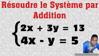 résoudre un système de 2 équations a 2 inconnues par addition TD3  indiamaroo movies [upl. by Illyes861]