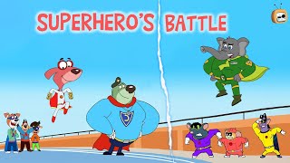 Superhero Battle of Doggy and Team  Funny Cartoon Video  Ratatat  Kids Cartoon Chotoonz Tv [upl. by Afital444]