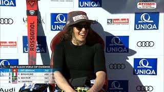 AUDI FIS Ski World Cup finals  Womens GS  Saalbach AUT March 17 2024 1st run [upl. by Tnomal548]