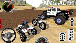 Juegos De Carros  Motos de Cross Quads 4x4 Coches de Policía  Offroad Outlaws Android Gameplay [upl. by Aniham395]