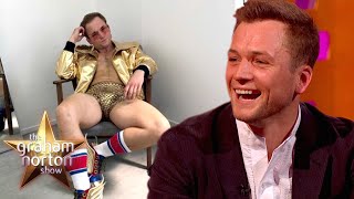 Taron Egertons Gift To Elton John  The Graham Norton Show [upl. by Gabbie]