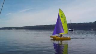 Zeta trimaran sailing with screecher in a flat calm [upl. by Bigod]