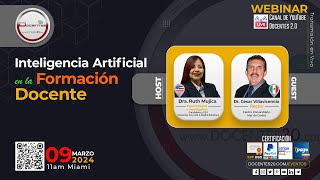 🔔 WEBINAR INTELIGENCIA ARTIFICIAL EN LA FORMACIÓN DOCENTE  DOCENTES 20 [upl. by Leverick485]