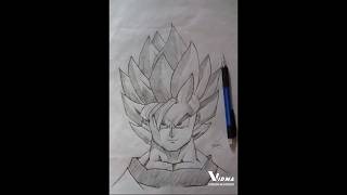 How To Draw Super Saiyan Goku  Dragon Ball Z Sketch Tutoria [upl. by Serene]