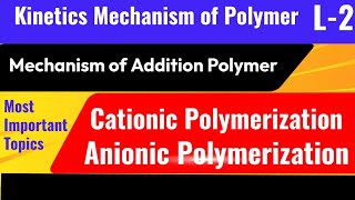 Mechanism Of Cationic PolymerizationMechanism of Anionic Polymerization For BSc Students [upl. by Rehtaef904]