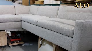 HOW TO UPHOLSTER A SECTIONAL SOFA  ALO Upholstery [upl. by Yk]