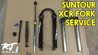 Suntour XCR Fork Service  DisassembleCleanLubeReassemble [upl. by Demodena]