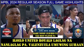 2024 MPBL REGULAR SEASON  Iloilo vs Valenzuela Classic Full Game Highlights  September 24 2024 [upl. by Ycam]