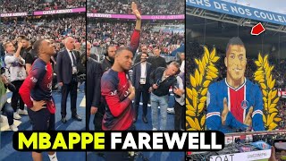 Mbappés Emotional Response to PSG Ultras Unveiling Massive Tifo at His Farewell Match [upl. by Earb]