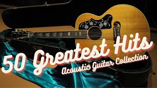 50 Greatest Hits Acoustic Guitar Collection  Relaxing BGM Music for Studying Working Reading [upl. by Aynatahs90]