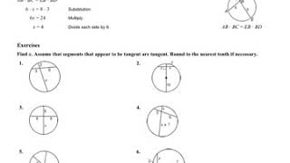 107 Special Segments in A Circle Chords Secants and Tangents [upl. by Eiramlirpa285]