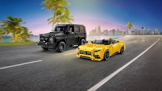 LEGO Speed Champions MercedesAMG G 63 en MercedesAMG SL 63  76924  360° [upl. by Manley]