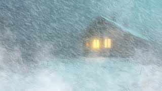 Heavy Blizzard Attacks The Frozen Cabin  Howling Winds amp Snowstorm Sounds for Deep Sleep [upl. by Ekaterina]