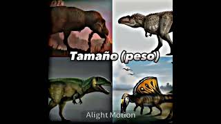 Trex Vs Giganotosaurus Vs Carcharodontosaurus Vs Spinosaurus [upl. by Ahsita]