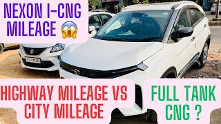 Tata Nexon iCNG Real World Mileage 😱 Highway VS City Mileage Comparison nexoncng [upl. by Maude]