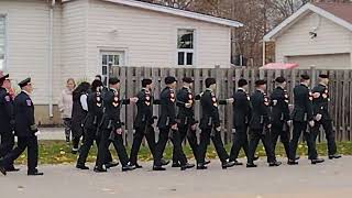 Remembrance Day 24 Parade The Windsor RegimentRCAC BR 188 Kingsville Ontario [upl. by Idolla]