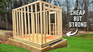 EASY How to Build Shed Walls for a 8x12 Shed [upl. by Narej895]