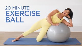 Beginners Workout 20 Minute Exercise Ball Workout [upl. by Granlund]