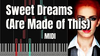 Eurythmics  Sweet Dreams Are Made Of This  Piano Tutorial [upl. by Dan]