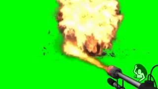 Flamethrower Explosions Green Screen [upl. by Janka858]