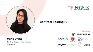 quotContract Testing 101quot by Marie Drake TestFlix 2021 contract testing using pact  Contract Testing [upl. by Lilhak226]