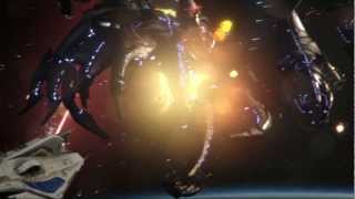 Mass Effect 3  quotSwordquot Space Battle Quarian Fleet  Good Outcome [upl. by Lipman]