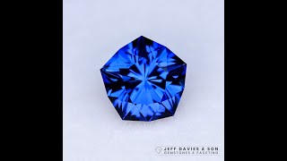 371ct LAB Cornflower Blue Sapphire  Pulled Czochralski [upl. by Gilemette]