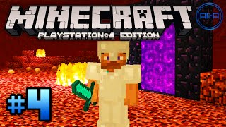 Minecraft PS4 gameplay Part 4  quotNETHER PORTALquot  Playstation 4 Minecraft  Xbox One Minecraft [upl. by Adlare]