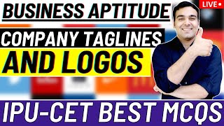 Top 50 Business Aptitude Questions  Company Taglines and Logos [upl. by Animrelliug932]