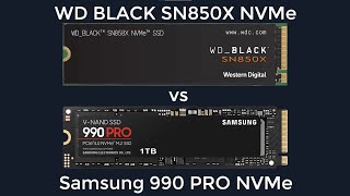 Samsung 990 PRO vs WD BLACK SN850X Bench Test  SSD M2 NVMe [upl. by Stanislaw]